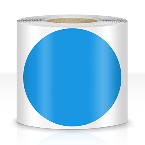 EVQ Blue Dot Shaped Floor Marking Tape 3.5 Inch Vinyl Sticker 200 PCS 3.5" Diameter