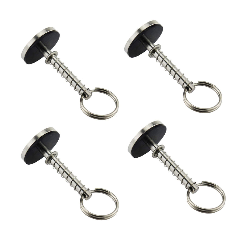 NRC&XRC Stainless-Steel 316 Hatch Cover Pull Handle with Spring Hidden Pin Button for Fishing Boat Yacht Dia.:1/4”,Total Length:2-1/8” 4 PCS