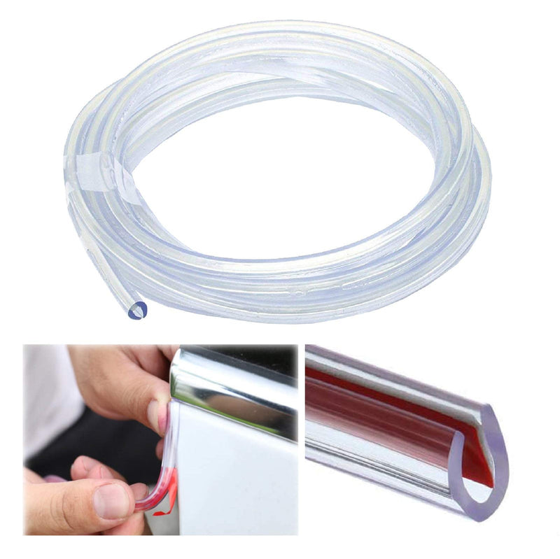 Car Door Edge Guards Clear, 32Ft Rubber Seal Protector U Shape Edge Trim Car Door Edge Protection Fit for Most Car 32Ft(Clear)