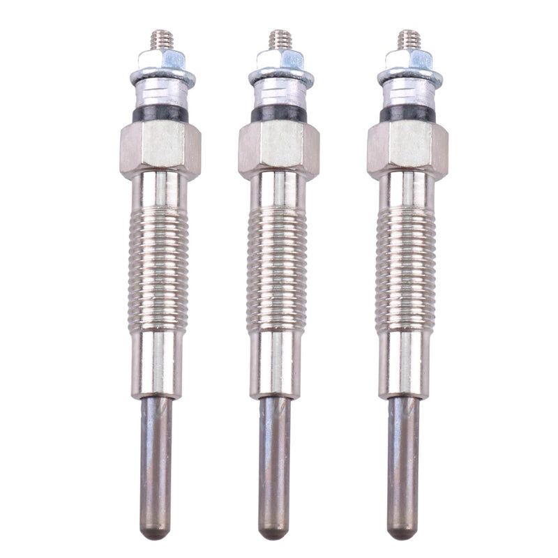 ZTUOAUMA 3X Glow Plugs 32A66-03102 32A66-03101 32A66-03100 Compatible with Mitsubishi S3L S3L2 Engine Forklift Trucks F18B FD28 FD35 Compact Tractors Excavators