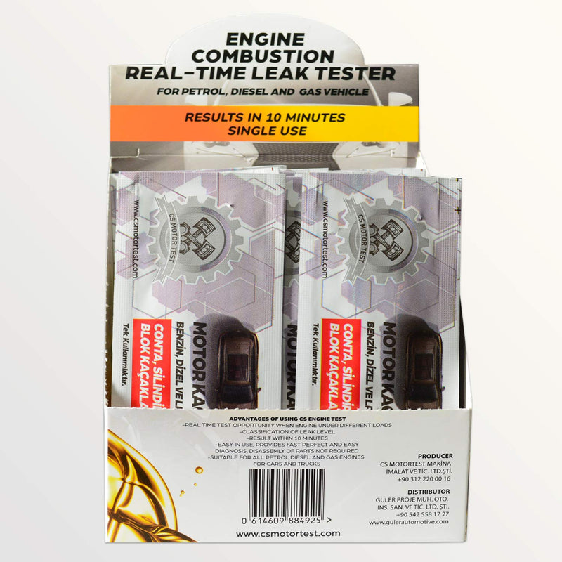 CS Engine Combustion REAL-TIME Leak Tester - Cylinder Head Gasket CO2 Head Tester - Test While Driving - Petrol Diesel Gas - Engine Under Load Head Gasket Test Kit-30 PCS (Service Pack)