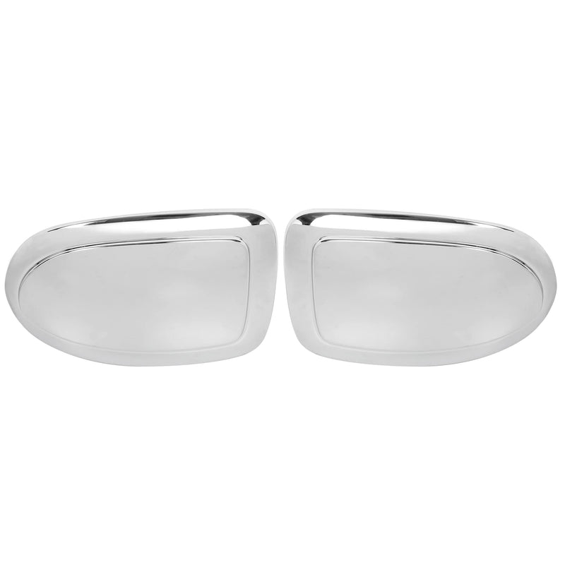 X AUTOHAUX Pair New Exterior Rear View Mirror Housing Door Wing Mirror Covering Cap for GMC Sierra 1999-2006 Silver Tone
