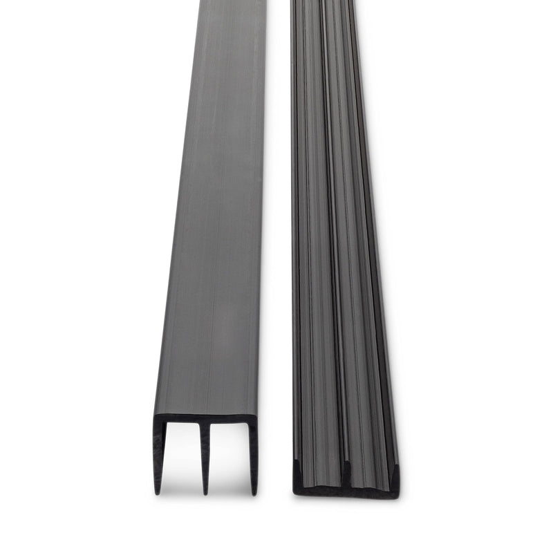 Randall Manufacturing 1/4" Plastic Sliding Door Track (Black, 4 FT Long) Black