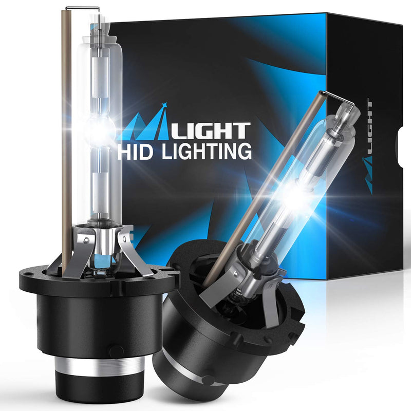  [AUSTRALIA] - Nilight D4S HID Bulbs, 6000K Diamond White D4S Replacement Super Bright High Low Beam D4S HID Headlight Bulb for 12V Cars, 2-Pack