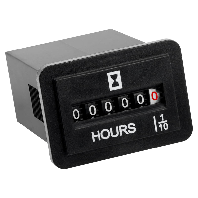 Runleader Mechanical Hour Meter for Maintenance,Volt.DC 6V to 80V for Lawn Mower Golf Cart Boat Forklift Motorhome Sawmil etc. DC 6V-80V