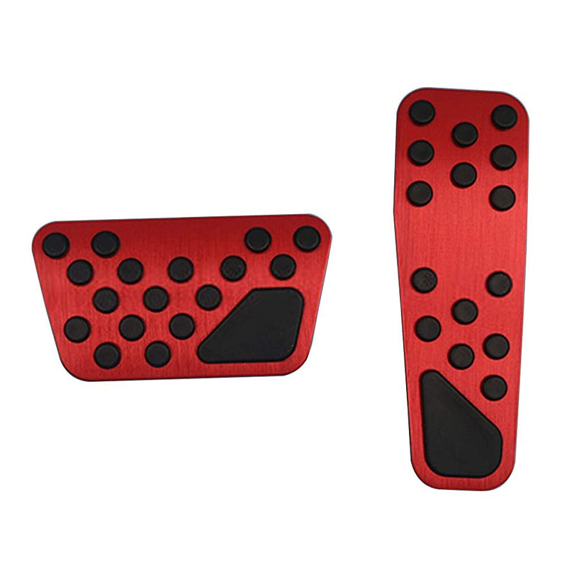 Aluminum Alloy Pedal Cover for Dodge Challenger 2008-2023 for Charger 2011-2023 for Chrysler 300 300C 2009-2019 No Drilling Aluminum Brake and Accelerator Pedal Covers (Red) Red