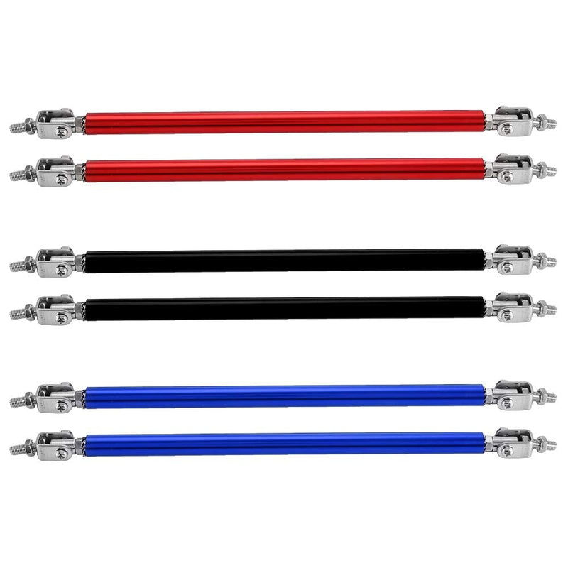 KIMISS Front Bumper Lip Splitter Strut Brace Rod Tie Support Bars Adjustable Universal 200mm Black (Set of 2) (Black) Universal Front Bumper Lip