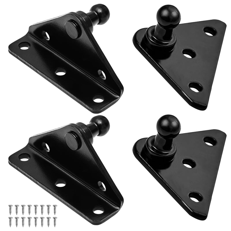 10MM Ball Stud Mounting Bracket for Gas Struts Lift Supports Shocks Spring Prop 4PCS, Black 4Pcs10 mm