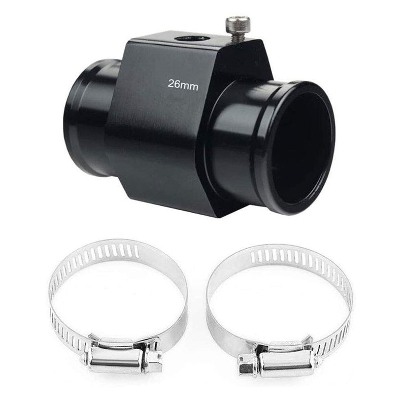 Universal Water Temp Joint Pipe Water Temp Temperature Joint Pipe Sensor Gauge Radiator Hose Adapter, (Black, 36mm) Black