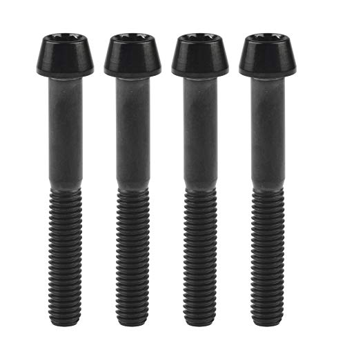 Titanium M6 Tapered Bolt Allen Hex Screw (M6X45mm, Black) M6X45mm