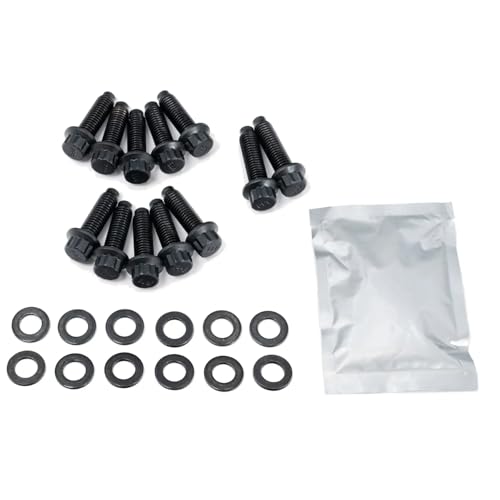 PPE Up Pipe Bolt Set 116121500 Compatible for 2001-2016 GM 6.6L Duramax LB7 LLY LBZ LMM and LML (12 PC)