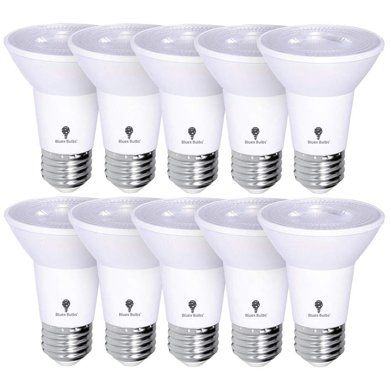 10 Pack PAR20 Outdoor LED Flood Light Bulb 8W 75 Watt Equivalent 500 Lumens Dimmable Waterproof E26 3000K Warm White LED Flood Light Bulbs for Security Led Spotlight Indoor Recessed Light Bulbs 3000k - Warm White