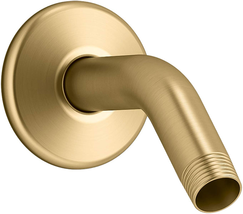 Shower Arm And Flange, 5-3/8-in Long 5-3/8" Vibrant Brushed Moderne Brass