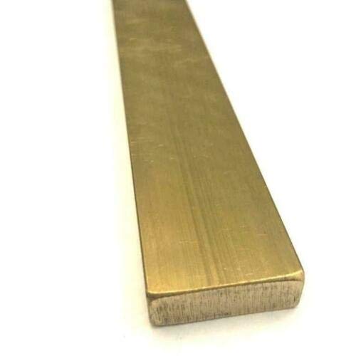 SuperDi Brass Flat Rectangular Bar Stock 1/2" x 1"x 6" - Knife making, craft C360-1 Bar…