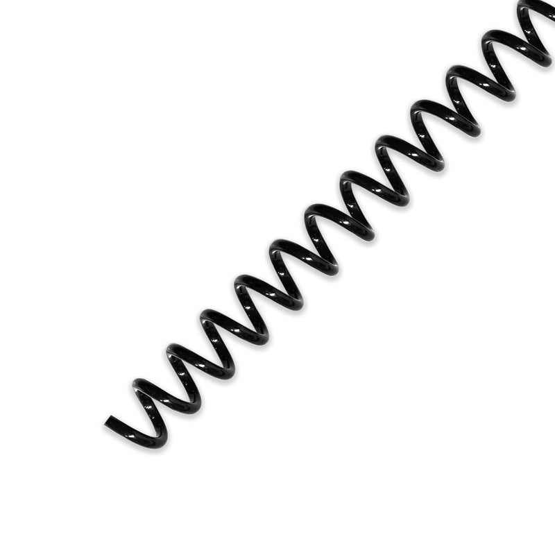HOUYEE 100 Pack Plastic Spiral Binding Coils,6mm(1/4 Inch),30 Sheet Capacity,4:1 Pitch (Black) 1/4"(30 sheet capacity)