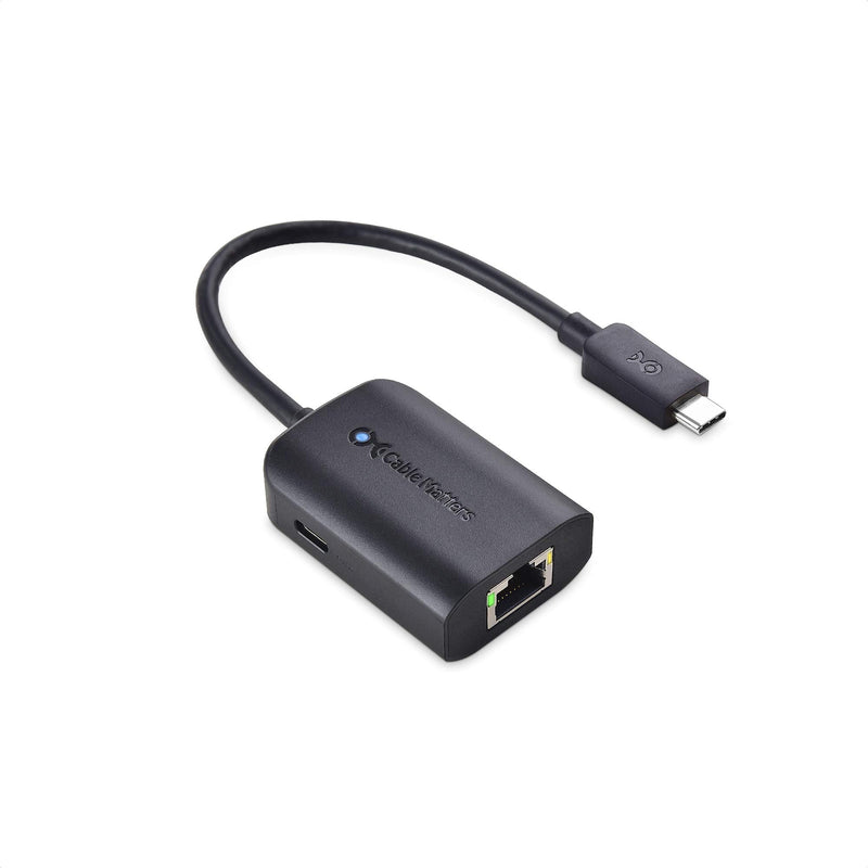 Cable Matters USB C to Gigabit Ethernet Adapter with 100W Charging Compatible with MacBook Pro, Dell XPS, Surface Pro - Up to 480Mbps for Chromecast with Google TV (Google TV Chromecast 2020 Version)
