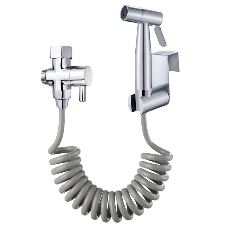 Handheld Bidet Sprayer Toilet Kit - Water Tank Hook and 59in ABS Flexible Telescopic Shower Hose