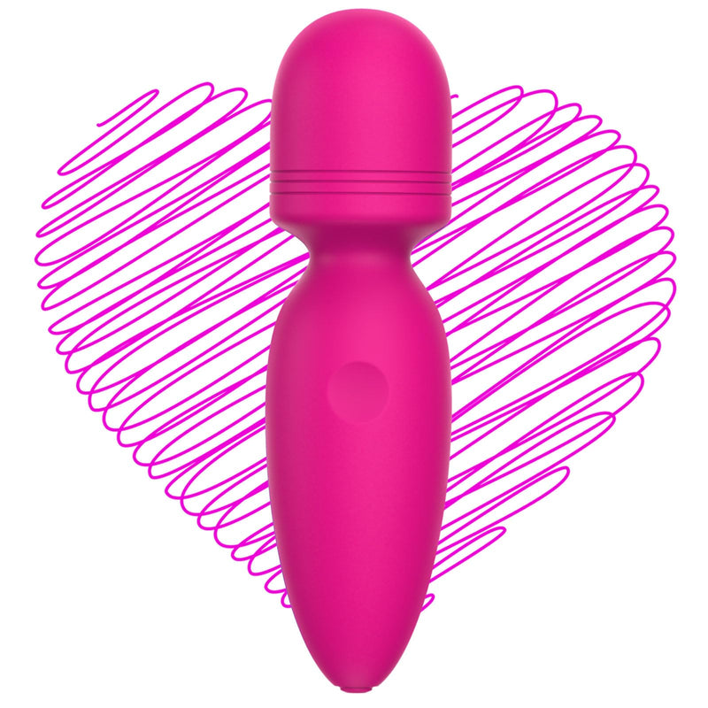 Mini Massager,Small Cordless Handheld Massager with 10 Quiet Vibration Modes, Personal Rechargeable Massager for Neck Shoulder Back Body Rose Red Massager