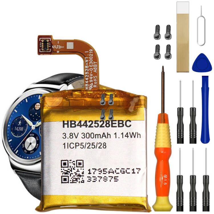WUHAO Replacement Battery for Huawei Smart Watch 1st Gen/Watch Gen 1, HB442528EBC Battery with [Set of Screws] and Tool Repair Kit