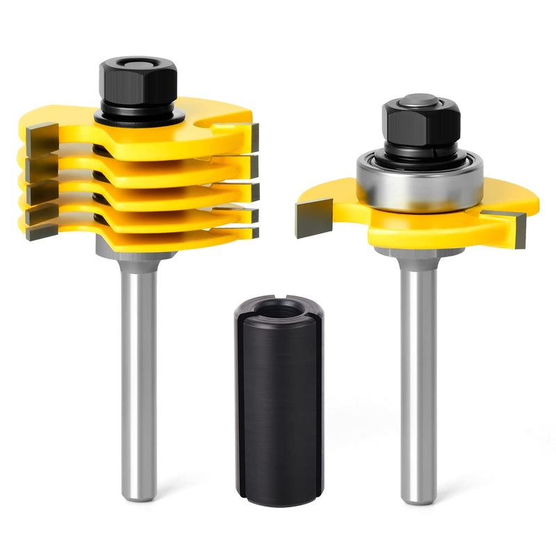 1/4 Inch Shank Slot Cutter Router Bit Set - 6 Size 1/4" Shank