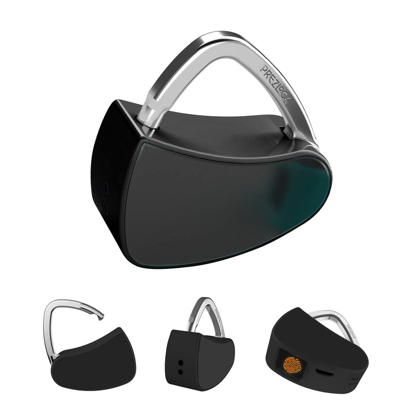Fingerprint Padlock, Smart Padlock with Keyless Biometric, Colorful, Fashionable Lock, Compact Lock, USB Rechargeable,1Pack. (Vivid Graphite) Vivid Graphite