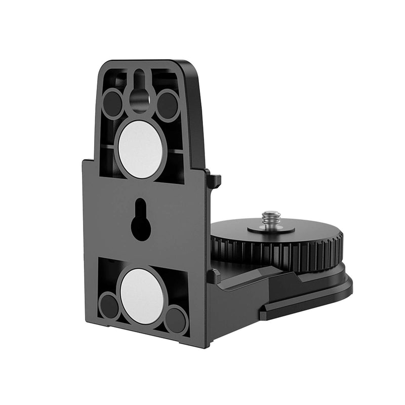L-Shape Laser Level Adapter, Multifunctional Magnetic Pivoting Base, 360 Degree Adjustable, Support with 1/4" and 5/8" Thread