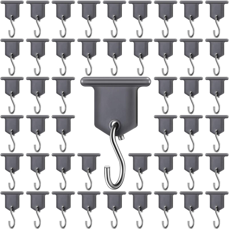 Rv Awning Hooks for Lights Camping Awning Accessory Hangers S Shaped Hooks Set Rv Party Light Hangers for Christmas Party Camping Tent Indoor and Outdoor Supplies (Grey and Silver,24 Pairs) Grey,Silver 24