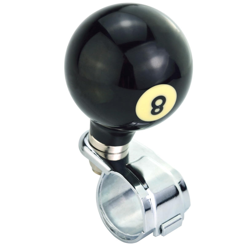 Lunsom 8 Ball Shape Wheel Spinner Resin Steering Suicide Knob Driving Power Handle Control Grip Booster Car Turning Aid Helper Fit Most Vehicle black 8