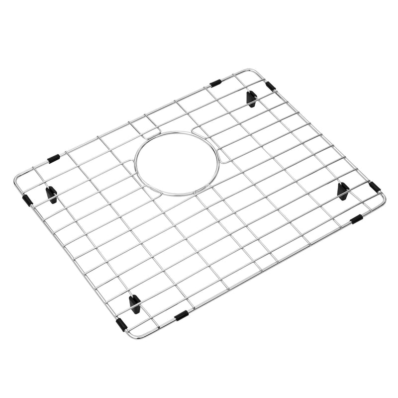 Kitchen Sink Grid and Sink Protectors, Stainless Steel Sink Grids for Bottom of Kitchen Sinks, 17 3/4" x 13 11/16" with Rear Drain for Single Sink Bowl, Sink bottom grid 17 3/4" x 13 11/16"