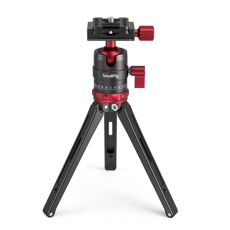 SmallRig Desktop Mini Tripod for Camera/Phone, Aluminum, Load up to 11lbs | Aluminum Alloy, with 360 Degree Ball Head, 1/4'' Quick Shoe Plate for Vlogging DSLR Camera Video, Load up to 11 pounds 2