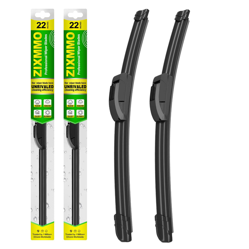 OEM Quality 22in + 22in Premium All-Season Windshield Wiper Blades for Original Equipment Replacement(Set of 2) 22"+22"(Pair for Front Windshield)