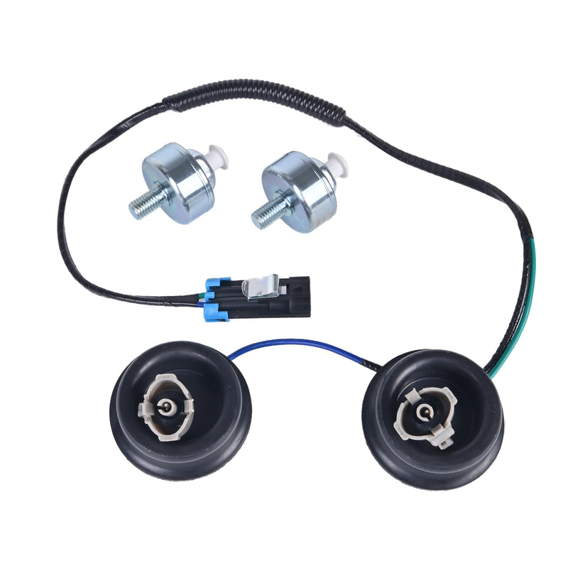 RLP Knock Sensor Kit with Wiring Harness Compatible with Chevy Camaro Corvette Express Silverado 1500 2500 3500 Suburban Tahoe GMC Sierra 1500 2500 3500 Yukon Replaces 12601822 12589867 917-033