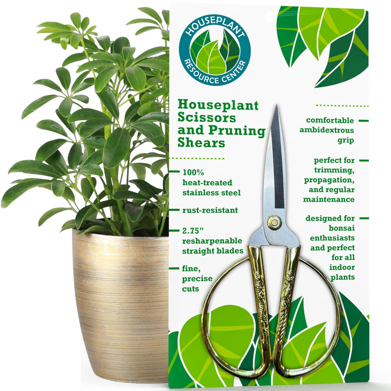 Premium Houseplant Scissors | 100% Stainless Steel, Ultra-Precise Garden Clippers for Propagation & Trimming | Rust-Resistant, Easy Clean Pruning Shears | Indoor & Outdoor | Comfortable & Ambidextrous