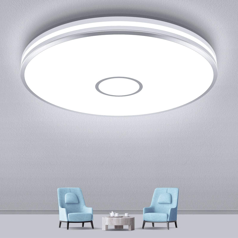 Airand LED Flush Mount Ceiling Light Fixture, 15 Inch LED Ceiling Lights 5000K 3800LM Water-Proof Round Modern Lamp for Bedroom Kitchen Dining Room Hallway Laundry Warehouse Daylight Lighting