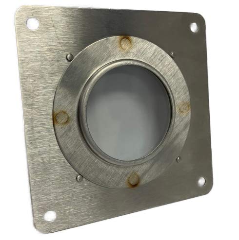 UV Inspection Viewport - Sight Glass for UVC Installations, HVAC Duct Mounted Viewport Sight Glass - Ultra Violet Lamp Installation Viewport 1