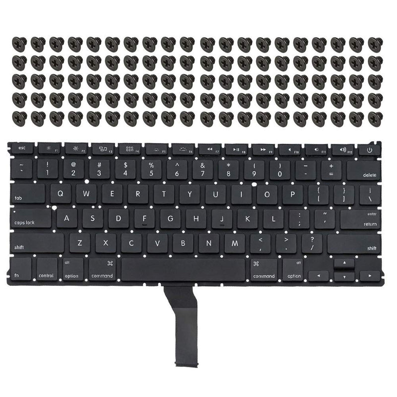 Willhom Keyboard US + Screws Kit Replacement for MacBook Air 13" A1466 A1369 (Mid 2011-Mid 2017)