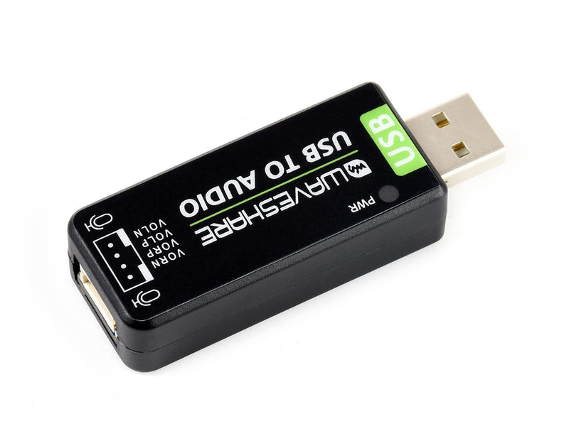 Waveshare USB Sound Card for Raspberry Pi/Jetson Nano USB Audio Module External Audio Converter Recording and Playback Support Stereo Codec Onboard Microphone and Speaker Header No Driver Required