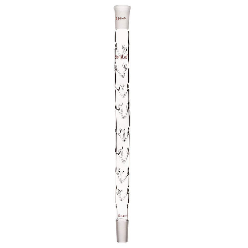 stonylab Vigreux Distillation Column, 24/40 400 mm Length Borosilicate Glass Fractional Distillation Column Vigreux Column with Indentations for Laboratory
