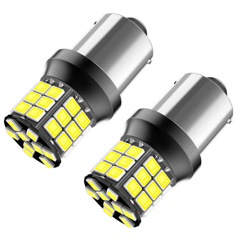 Serundo Auto 1156 Led Bulb, 12V 24V Super Bright 1141 1003 BA15S LED Bulbs Used for Back Up Reverse Lights, Tail Lights, RV lights,Lawn Mower etc. Pack of 2pcs White 1156 white