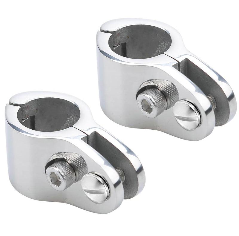 Thorn Boat Bimini Top Hinged Jaw Slide Rail Mount 316 Stainless Steel Marine Hardware Pair 1" standard