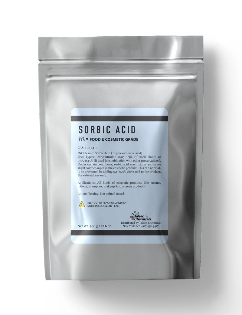 Sorbic Acid Powder Food Grade DIY Sorbic Acid Food and Cosmetics Preservative (17.86 Ounce / 500 Gram) 1 Ounce (Pack of 1)