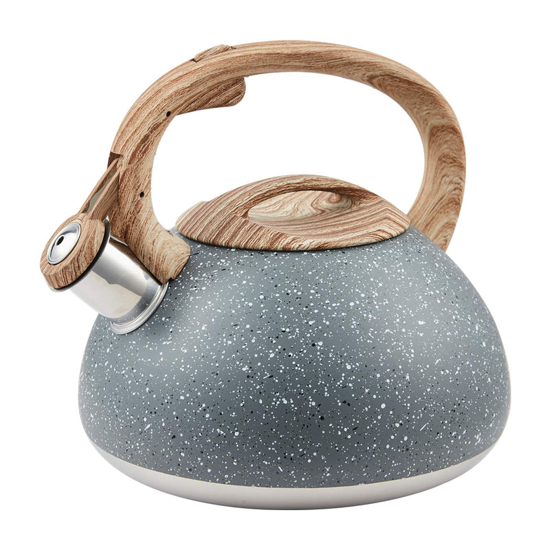 s-p Whistling Tea Kettle Stainless Steel Teapot,Teakettle for Stovetop Induction Stove Top,Fast Boiling Heat Water Tea Pot 2.2 Quart(Gray) 2.2 Quarts Gray