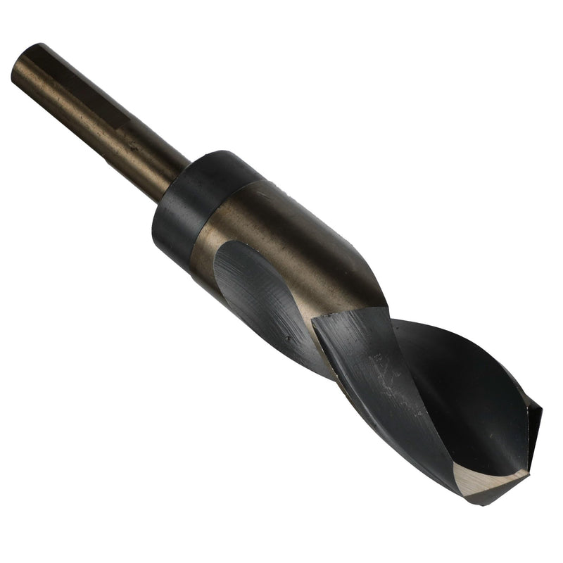 Drill America 1-1/4" Reduced Shank High Speed Steel Black & Gold Contractor Drill Bit with 3-Flat 1/2" Shank, KFD3F Series 1-1/4"