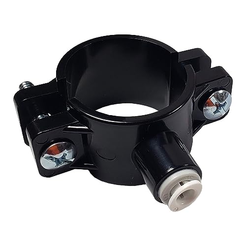 Metpure 1/4" Quick-Connect RO Drain Saddle Valve Quick Connect x 1/4"