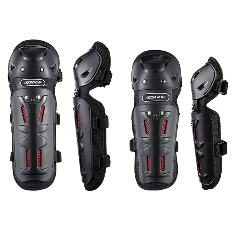 MUYDZ 4Pcs Knee and Elbow Pads with Adjustable Protection Gear for Men and Women Motorcycles Skate Motocross Extreme Sports