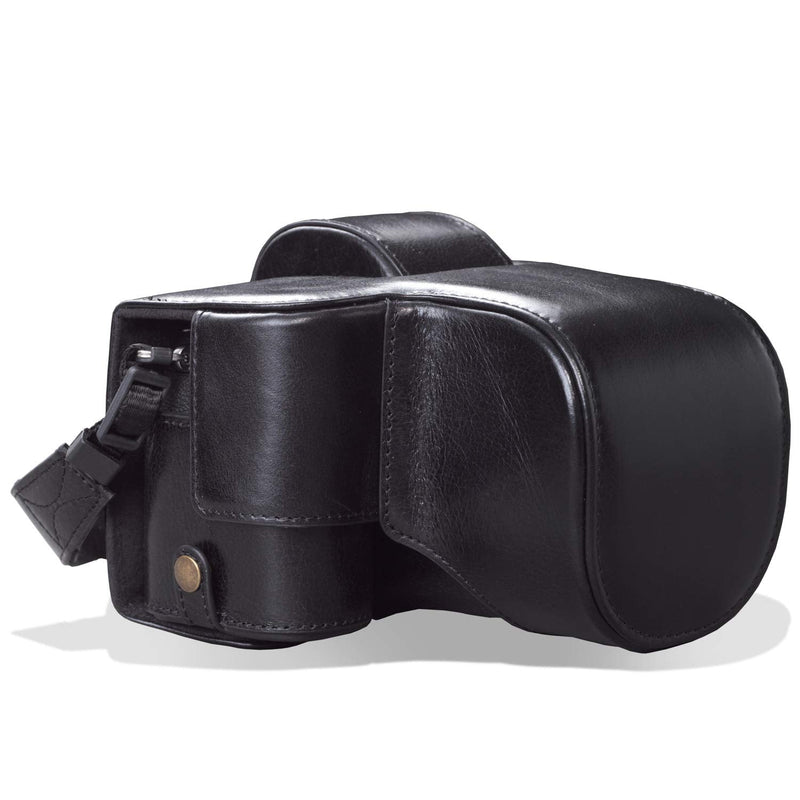 MegaGear MG1959 Ever Ready Genuine Leather Camera Case Compatible with Fujifilm X-S10 - Black