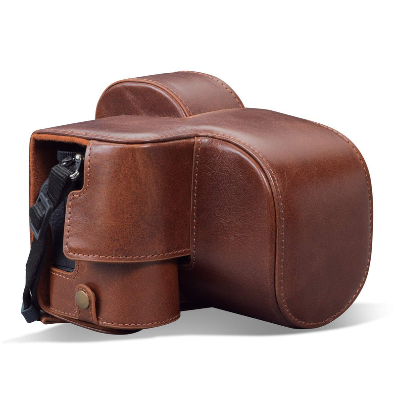 MegaGear MG1943 Ever Ready Genuine Leather Camera Case Compatible with Nikon Z5 - Brown
