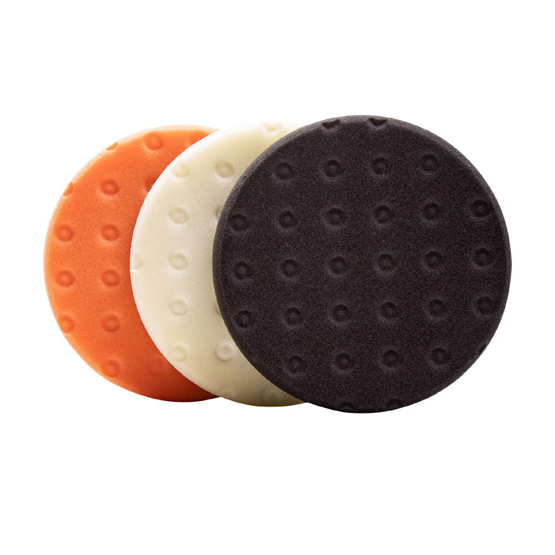3.5" CCS Foam Pad Kit (Set of 3) – Light Cutting, Polishing and Finishing. Fits 3" Backing Plate. 3.5" Multi