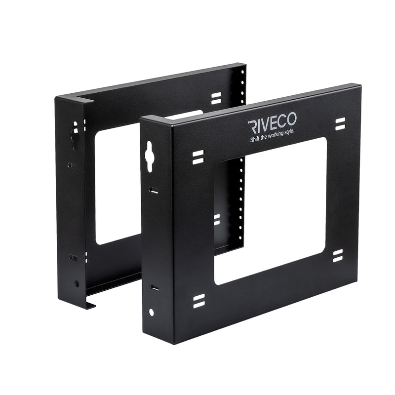 RIVECO 6U Open Frame Rack Wall Mount & Desktop Mount, No Assembly Required Server Rack for Network Equipment & Data AV HiFi Stereo Gaming Electronics Shelf
