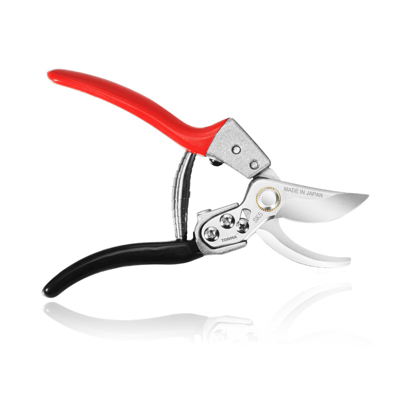 TONMA Pruning Shears [Made in Japan] Professional 8 Inch Premium Plant Garden Scissors Secateurs with Ergonomic Handle, Gardening Gifts Bypass Hand Pruners Branch Gardening Clippers for Plants ‎8 inches bypass pruners